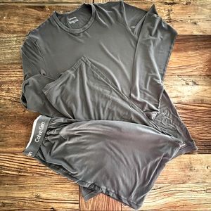 🍁 SALE CALVIN KLEIN Modal Lounge Set - Long Sleeve T and Long Pants